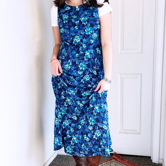 All that Jazz Dresses & Skirts - 90s Vintage All That Jazz Floral Tank Top Maxi Sun Dress